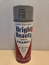 Vintage 1970’s Bright Beauty Spray Enamel BB 399 Gray Primer Sealer Can - Full