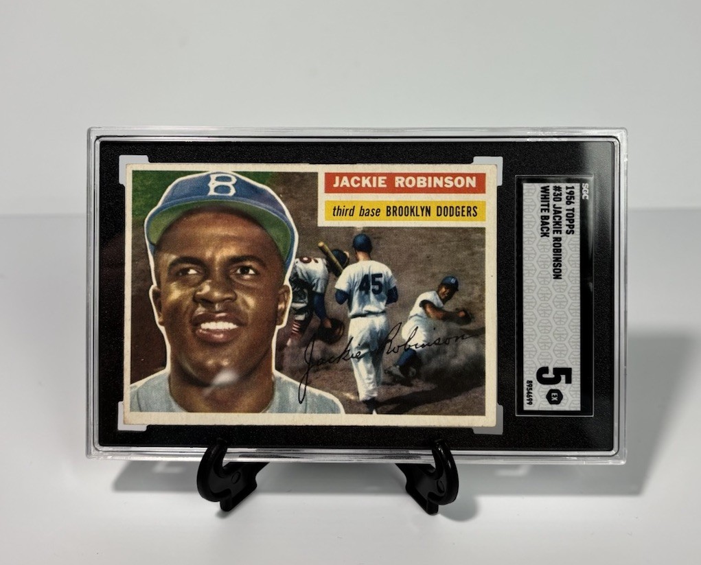 1956 Topps Jackie Robinson #30 White Back SGC 5