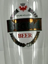 Vintage Brand Beer 12oz Footed Pilsner Glass Wylre Holland 7-5/8" Tall