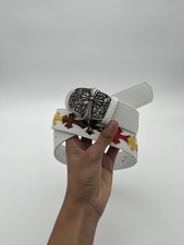 Chrome Hearts belt White Multicolor Cross Buckle Men's 42