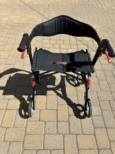 Drive Medical 10266HD-BK Nitro HeavyDuty Foldable Rollator Walker w/ Seat, Black
