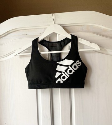 Running High Support ADIDAS Sport-BH Crop Top Bustier Bralette Print S Schwarz