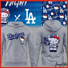 LA City Dodger x Hello Kltty Hoodie SGA 26 April 13 x Met Reprint Gildan