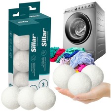 6x Öko Trocknerbälle aus Schafswolle   Wasc...