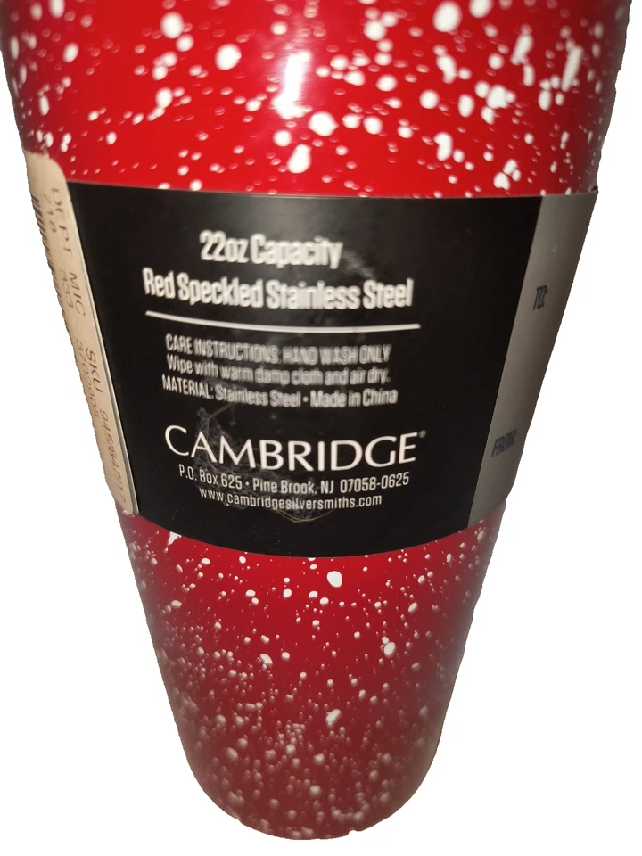 Coctelera Martini de Metal Feliz Navidad Rojo/Blanco Moteado Cambridge NUEVA Foto 2 de 3