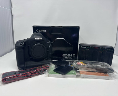 Canon EOS-1D Mark IV DSLR Camera Body Tested Working with Box and Charger