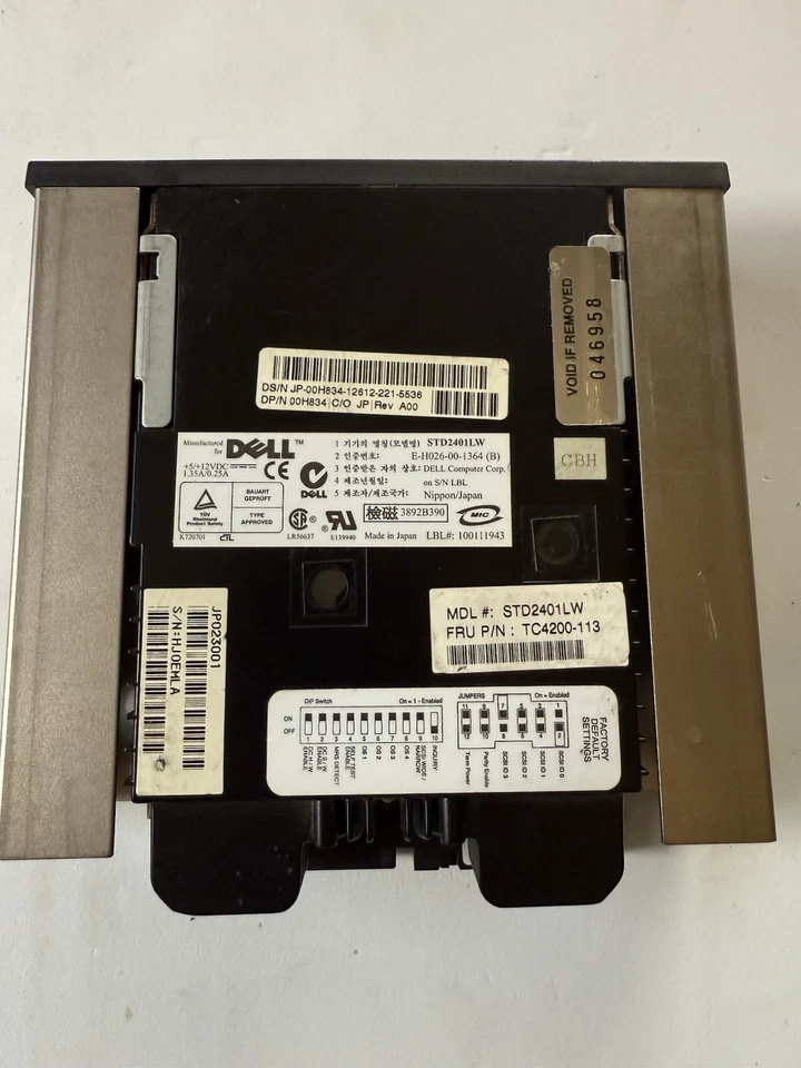 Seagate STD2401LW DELL Labeled DDS4 Tape Drive 5.25" Bezel 20/40GB LVD SCSI - Image 3 of 4