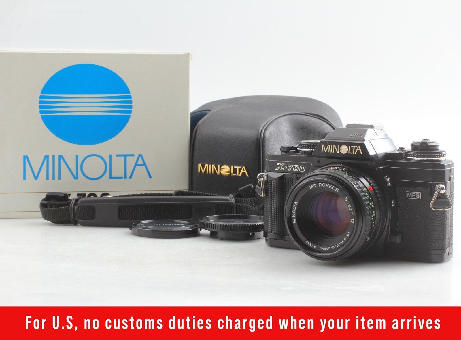 [MINT BOXED] MINOLTA X-700 MPS Black 35mm Film SLR Camera MD Rokkor 50mm f/1.7