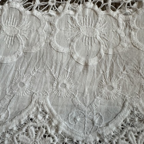 White Summer Dress Crochet Size Medium M Cotton Boho Cottagecore Made in India - Picture 16 of 18