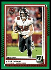 Cade Otton 2025 Donruss #180 Press Proofs Green Buccaneers Football Card