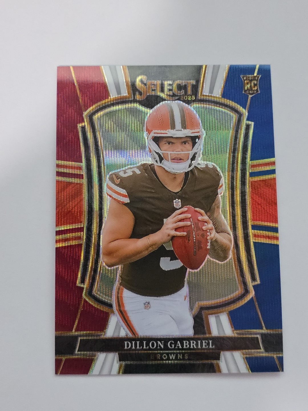 2025 Panini Select Dillon Gabriel Premier Level RC Tri-Color Prizm #/299 Browns
