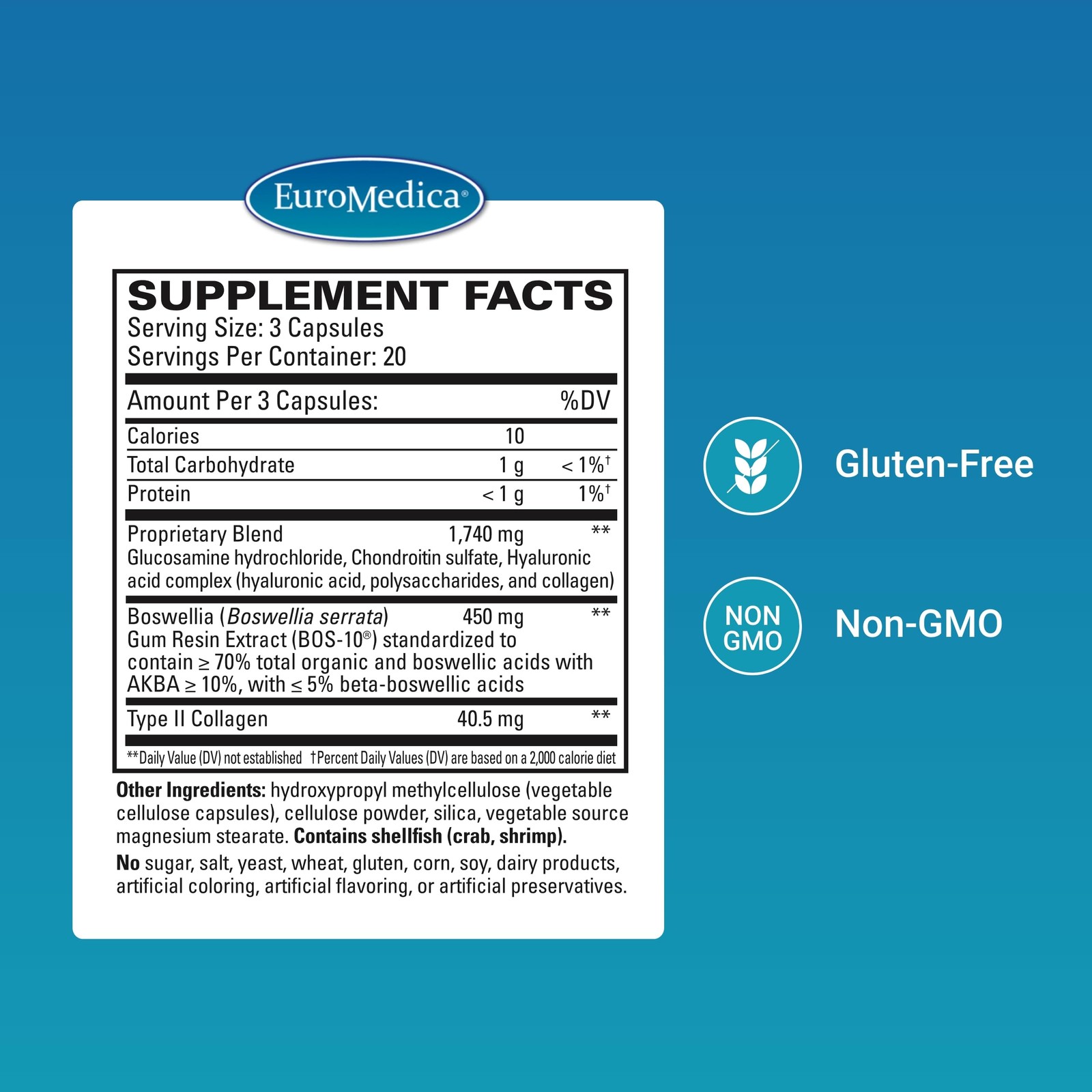 EuroMedica Collagen Joint Complex - Collagen Supplement for Joint Health Supp...