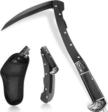 Black Sharp Folding Sickle Knife, Two Section...