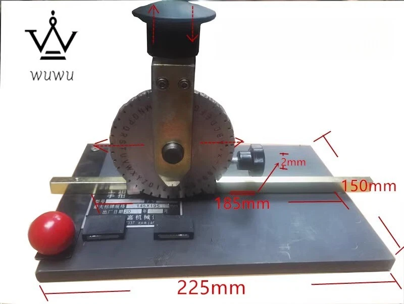 Manual Metal Plate Deboss Stamping Embosser Embossing Machine Portable - Image 3 of 3