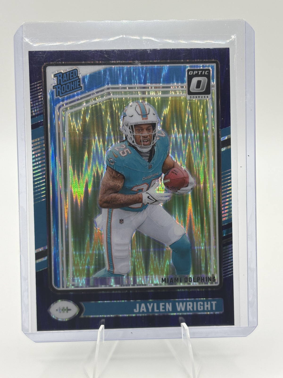 2024 Donruss Optic #249 Jaylen Wright Purple Shock