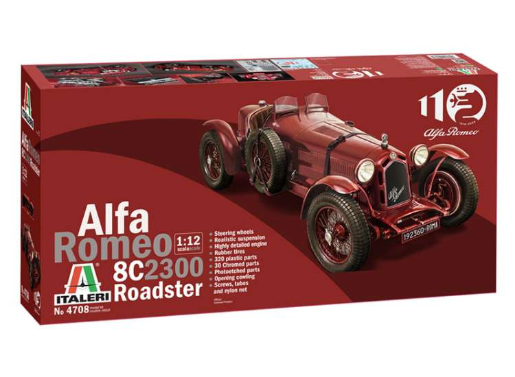 Italeri 1/12 4708 Alfa Romeo 8C 2300 Roadster - 110th Anniversary