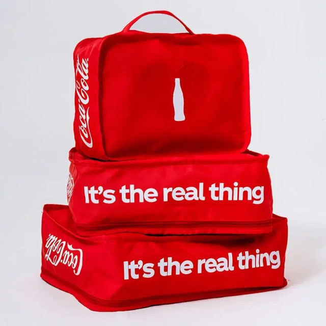 Coca-Cola Travel Pouch Set - 3 pcs, Brand New, Polyester