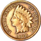 1908-S 1C Indian Head Cent XF(Cleaned) K19275