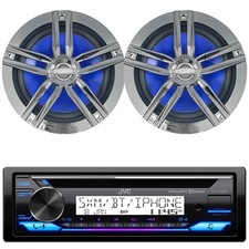 JVC KD-T92MBS Single-DIN Marine Bluetooth CD Receiver, 2x 6.5" 180W Max Speakers