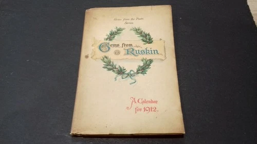 Gems from John Ruskin a calendar for 1912 miniature book with dust cover