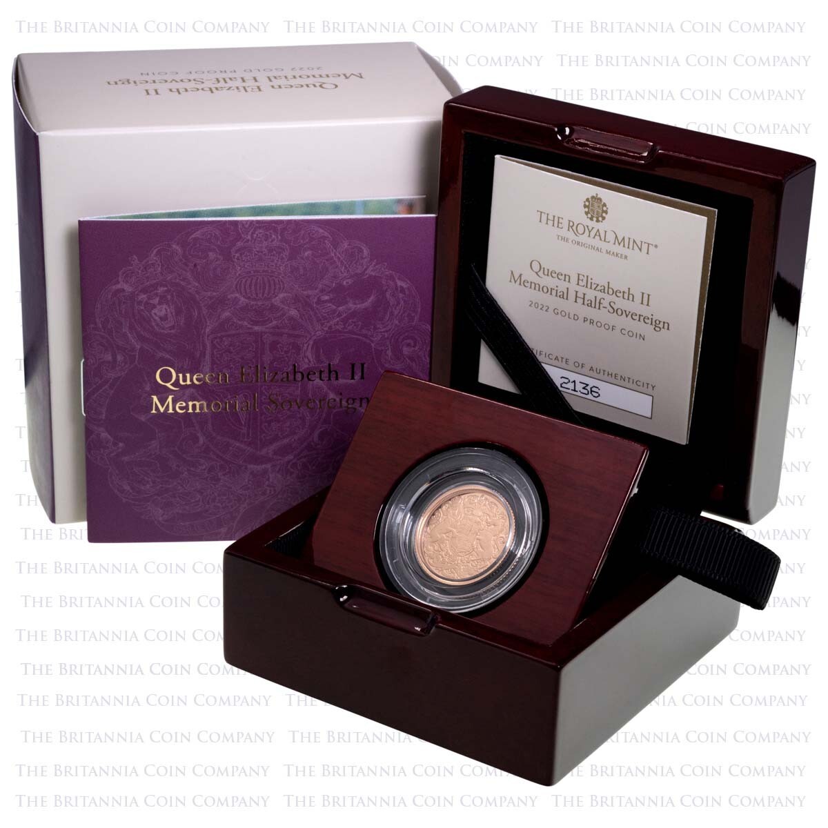 2022 King Charles III Memorial Gold Proof Half Sovereign 22 Carat