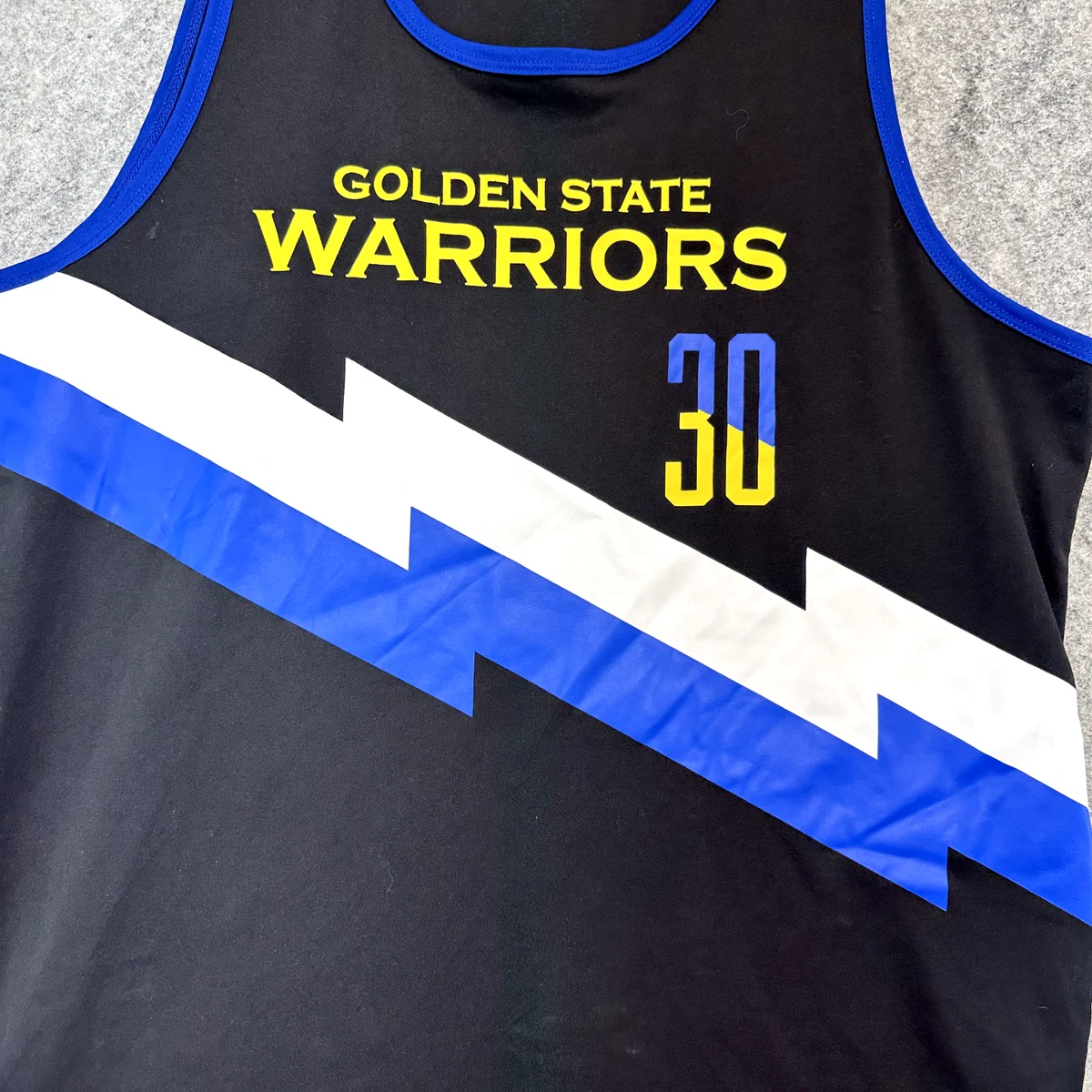 Warriors black and blue cheap jersey