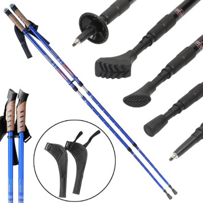 Nordic Walking Stöcke 2 Stk. Alu Wanderstöcke Teleskop Antischock Trekking Stock