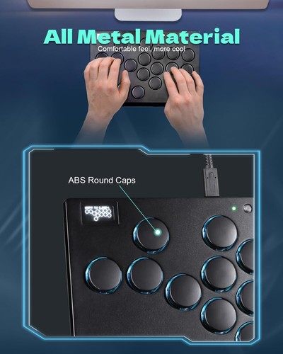 Haute42 M16 Leverless Arcade Stick: Customizable 16-Button USB-C Controller - Picture 6 of 9