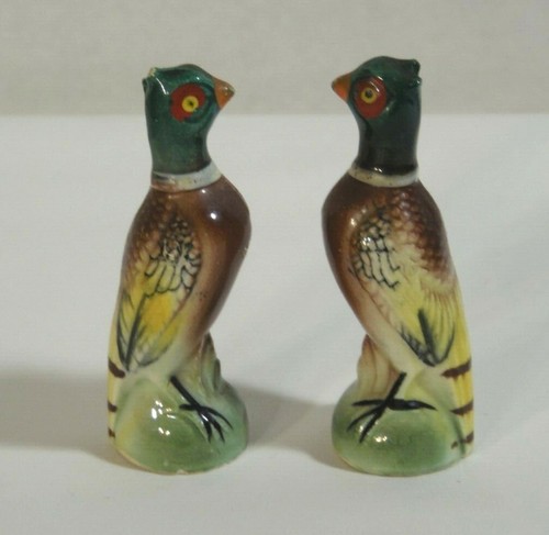 A PAIR OF VINTAGE 1950'S "PHEASANTS SALT & PEPPER" FIGURINES READY TO DISPLAY - Picture 3 of 6