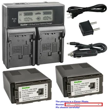 Kastar Battery LCD Dual Fast Charger for Panasonic VW-VBG6 & AG-HMC73MC AG-HMC80