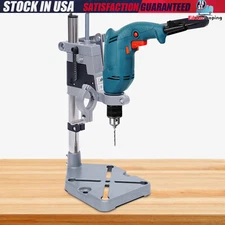 Portable Bench Clamp Drill Press Stand Adjustable Drilling Pedestal Holder Tool