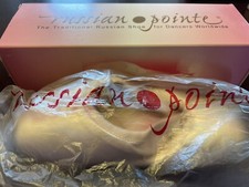 Russian Pointe Ballet Shoes Model AU, Size 37, width 2, vamp 2, Shank F - New