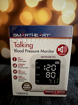 SmartHeart Talking Blood Pressure Monitor with Arm Cuff