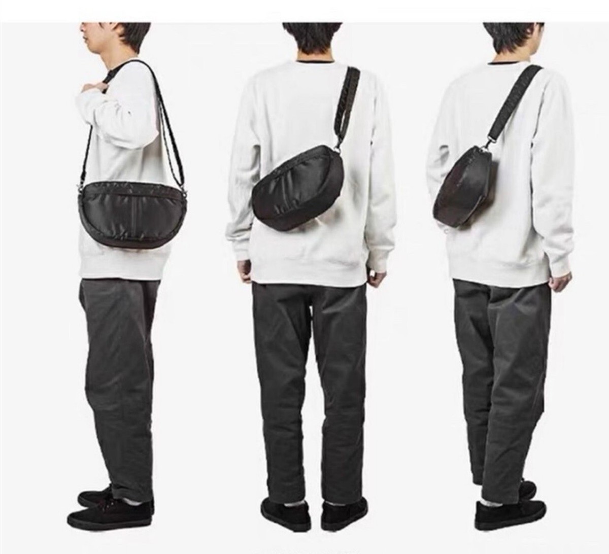 Head Porter Yoshida Co Tanker shoulder bag Half Moon nylon Head Porter Yoshida Co Tanker shoulder bag Half Moon nylon