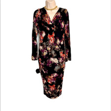 Maternal American 3/4 sleeve sexy floral bodycon Maternity dress size small-M