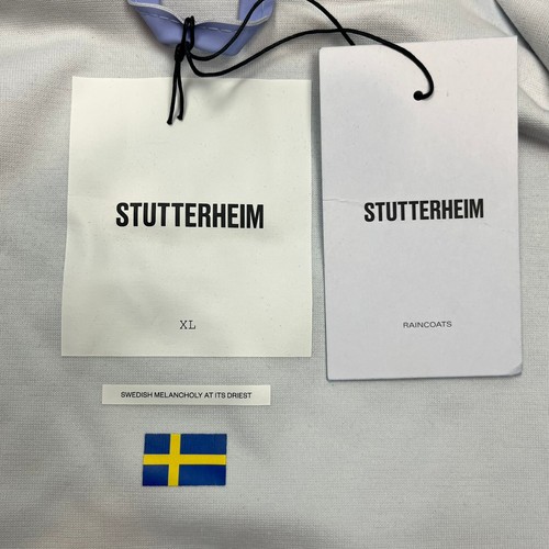 Stutterheim Mosebacke Womens Raincoat Blue XL NWT (Flawed - Stains) MSRP $325.00 - Picture 12 of 24