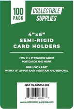Collectible Supplies 4" x 6" Semi-Rigid Card Holders - 100 pack