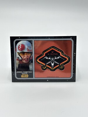 Topps Jess Testor Pava Chrome Refractor Star Wars Patch Force Awaken 157/401