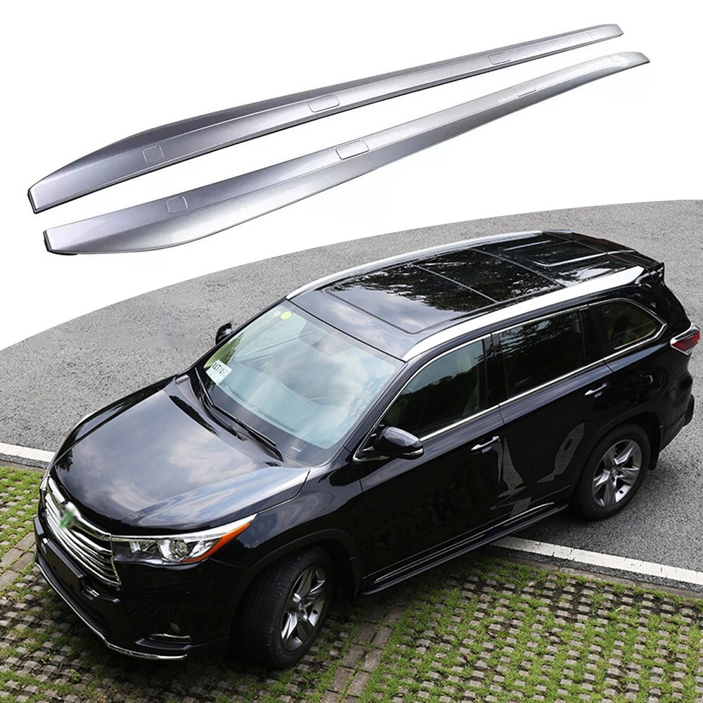 2PCS Roof Rail Racks Cross Bar Carrier Fit Highlander Kluger 2014-2019 EU US DDP