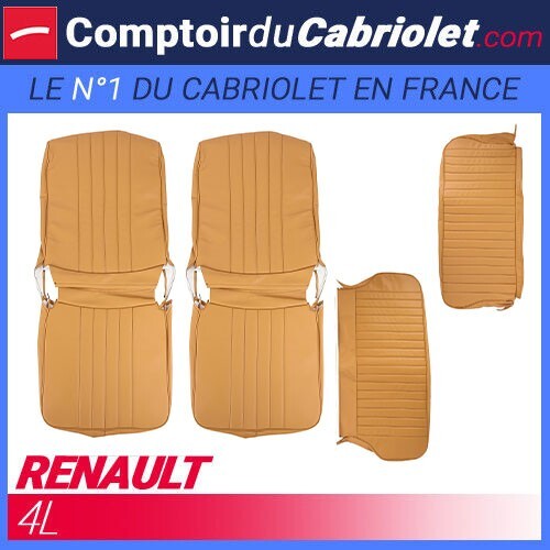 Bezug Vordersitze/Heckbank Kunstleder Cognac Renault 4L Vor 1980-image