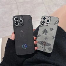 For iPhone 16 Pro Max 15 14 13 12 11 Luxury Laser Cross Design PU Leather Case