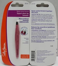2 Pack New Pink Sally Hansen Raise Some Brows-Expert Slant Tip Tweezer