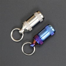 EDC Titanium Pill Holder Case Organizer Container Portable Waterproof Keychain