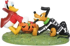 Dept 56 DONALD AND PLUTO'S TUSSLE Disney Village Halloween 6007729 PUMPKINTOWN