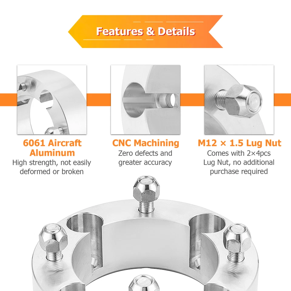 4 piezas espaciadores de rueda 2,0" 4x137 110 mm para Can-Am Maverick X3/Max 2017-2025 Foto 2 de 4