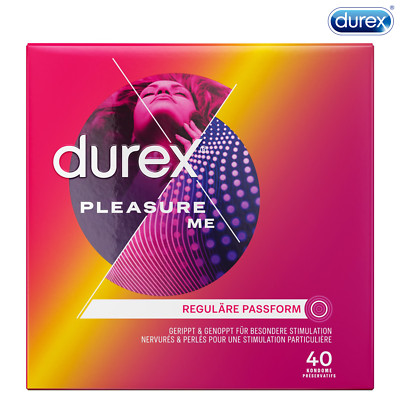 Durex Pleasure Me Sensory Condoms Surveys and Grooves 40pcs