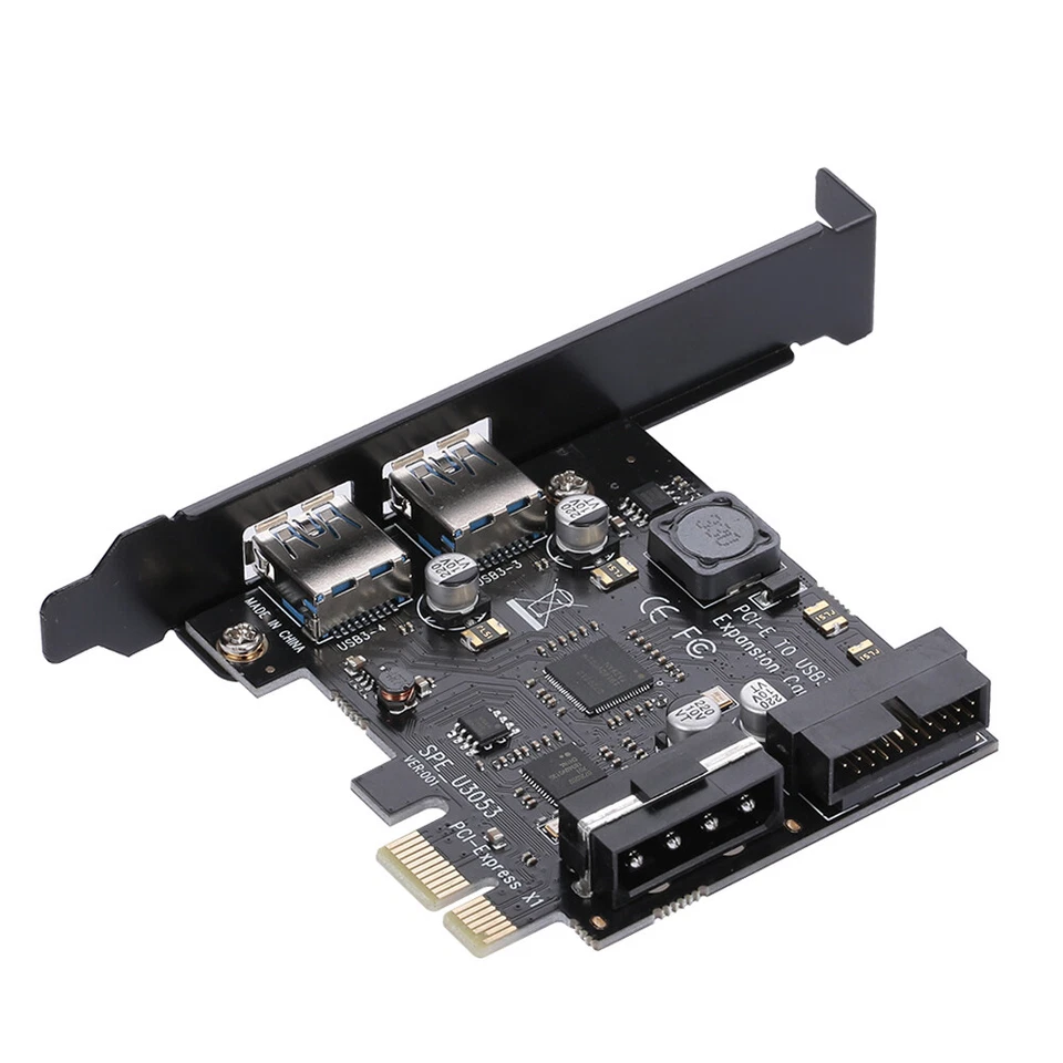 PCI-E USB 3.0 Hub w/5V 4 Pin 2Port Connector D4F0 - Image 4 of 4