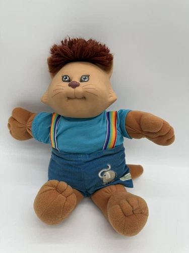 Vintage Cabbage Patch Kids Doll KOOSAS CAT with OG Rainbow OVERALLS w/ tags 1983