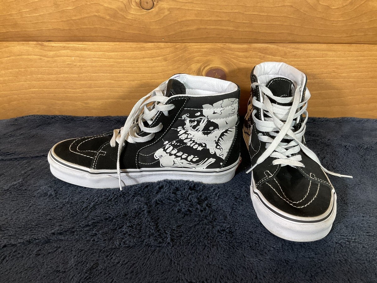 Vans SK8-Hi Skull Skate Skater Sneakers Shoes Men's 7 Women's 8.5