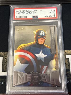 2022 Marvel Metal Universe Spider-Man CAPTAIN AMERICA #16 GEM MINT 